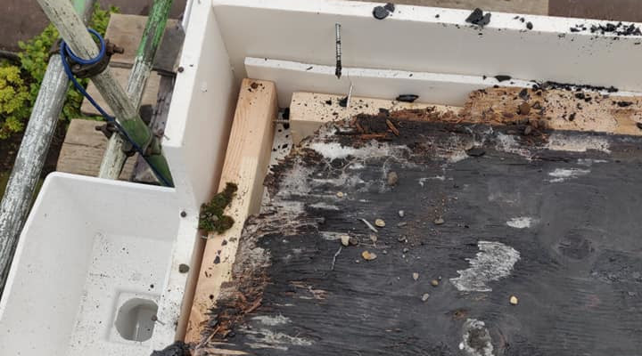 remedial roofing work-tile